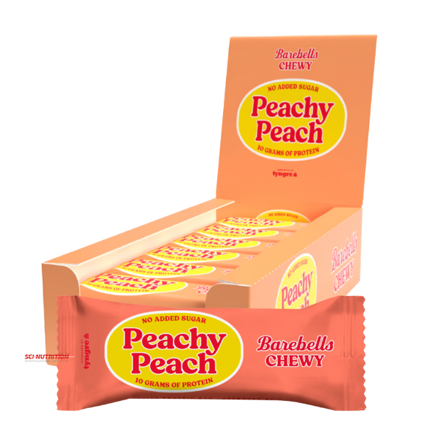 Barebells - Chewy Peachy Peach Proteinriegel; Fitnessshop Berlin