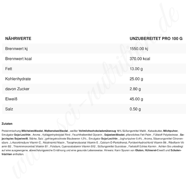 Carb Control Blueberry Yoghurt - Sci Nutrition Shop