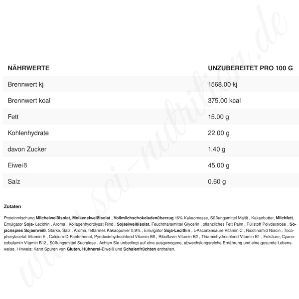 Carb Control Crunchy Chocolate - Sci Nutrition Shop
