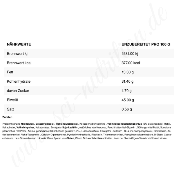 Carb Control Stracciatella - Sci Nutrition Shop