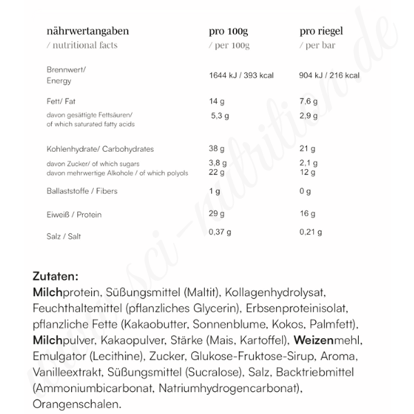 Protein Bar Butterspekulatius - Sci Nutrition Shop