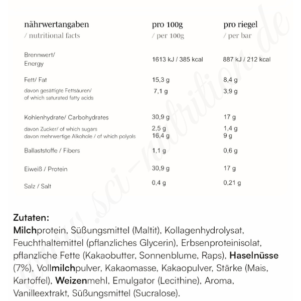 Protein Bar Hazelnut Nougat