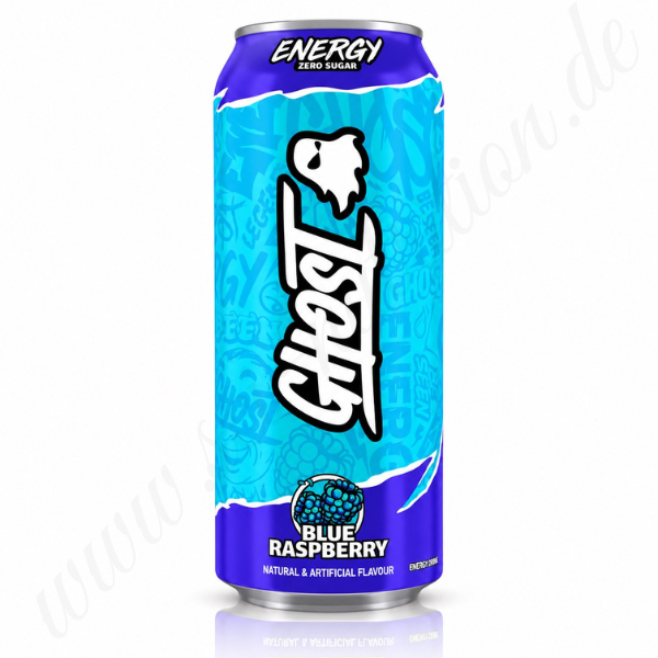 Ghost Energy 500 ml – Blue Raspberry zuckerfreier Energy Drink bei Sci Nutrition Berlin