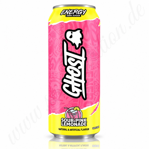 Ghost Energy 500 ml – Sour Pink Lemonade zuckerfreier Energy Drink bei Sci Nutrition Berlin