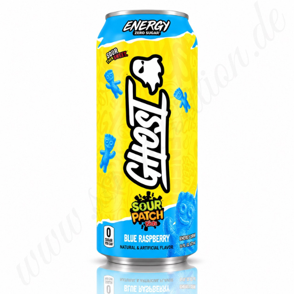 Ghost Energy Sour Patch Kids Blue Raspberry 473 ml US Import Energy Drink bei Sci Nutrition Berlin