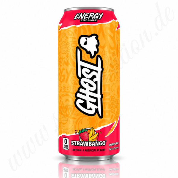 Ghost Energy Strawbango 473 ml US Import Energy Drink bei Sci Nutrition Berlin