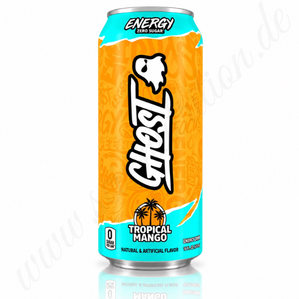 Ghost Energy Tropical Mango 473 ml US Import Energy Drink bei Sci Nutrition Berlin
