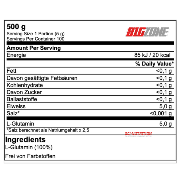 L-Glutamin - Sci Nutrition Shop